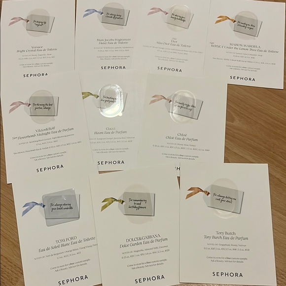 Sephora Peel-off sample cards 10X - Picture 1 of 1